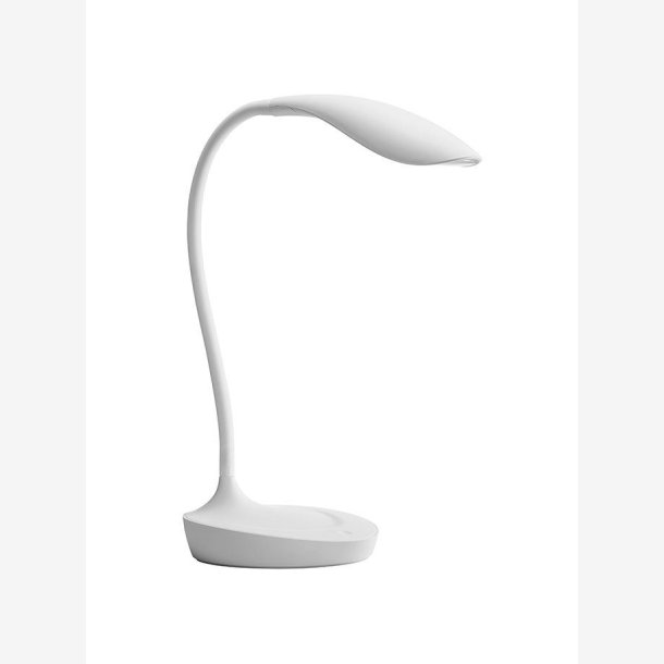 Samba bordlampe med USB, hvid