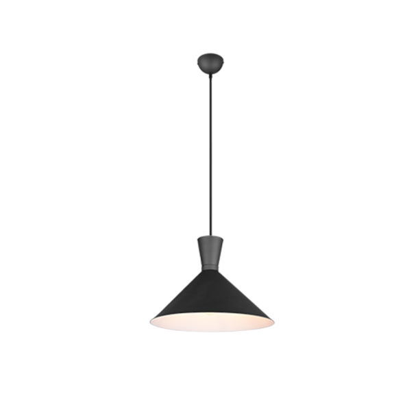 Enzo loftlampe - 35 cm - Sort